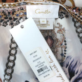 Camilla Reign Supreme Short Kaftan with Hardware Cream Printed Silk One Size NEW