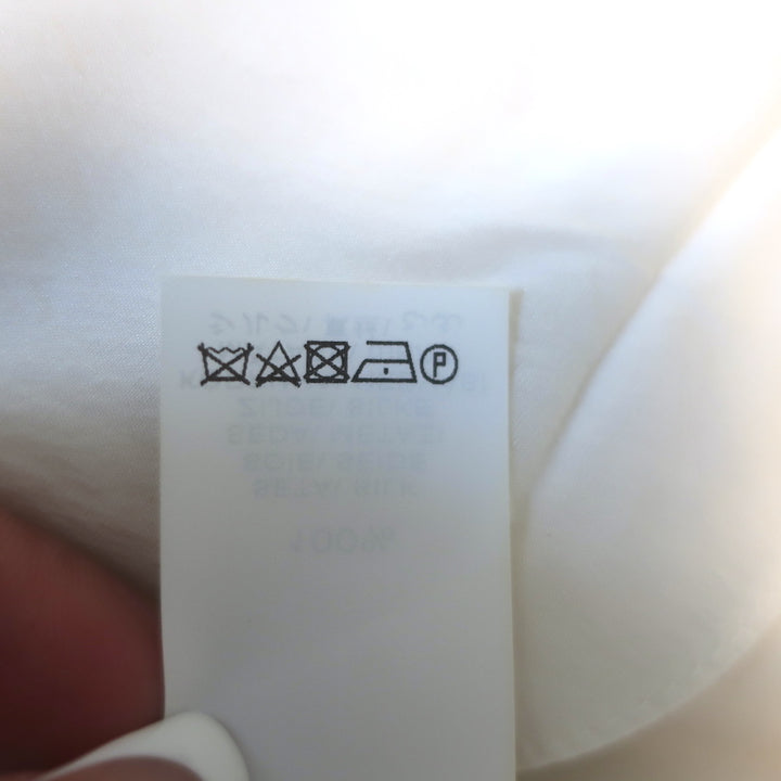 Brunello Cucinelli Monili Epaulette Blouse White Silk Chiffon Size Medium