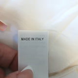 Brunello Cucinelli Monili Epaulette Blouse White Silk Chiffon Size Medium