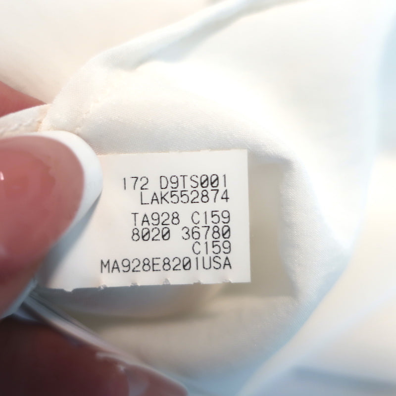 Brunello Cucinelli Monili Epaulette Blouse White Silk Chiffon Size Medium