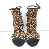 Tamara Mellon Sandals Trouble Maker Leopard Print Pony Hair Size 37.5