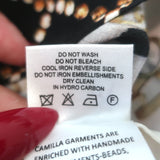 Camilla Reign Supreme Short Kaftan with Hardware Cream Printed Silk One Size NEW