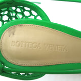 Bottega Veneta Stretch Ankle Tie Sandals Green Mesh & Leather Size 37