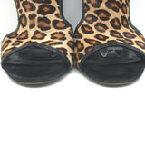 Tamara Mellon Sandals Trouble Maker Leopard Print Pony Hair Size 37.5