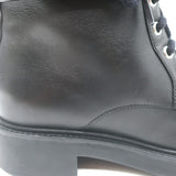 Gucci GG Marmont Combat Boots Black Leather Size 36 Lace-Up Ankle Boots
