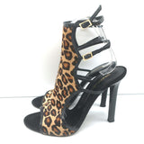 Tamara Mellon Sandals Trouble Maker Leopard Print Pony Hair Size 37.5