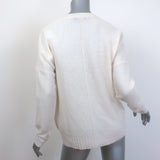 Rocky Barnes x 360 Rylee Cashmere V-Neck Sweater Cream Size Small