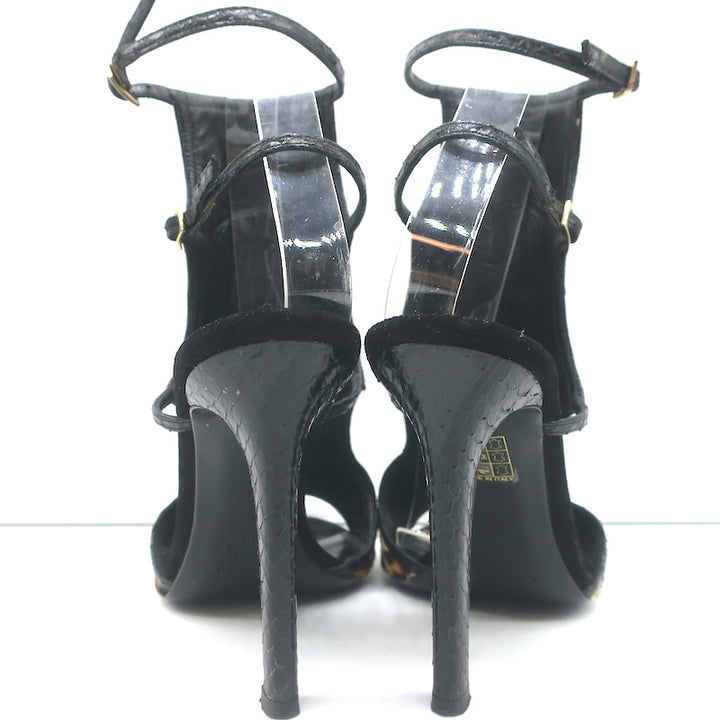 Tamara Mellon Sandals Trouble Maker Leopard Print Pony Hair Size 37.5