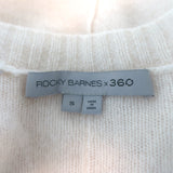 Rocky Barnes x 360 Rylee Cashmere V-Neck Sweater Cream Size Small