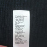 Hanro Woolen Lace V-Neck Top Fine Ribbed Wool-Silk Black Size Small NEW