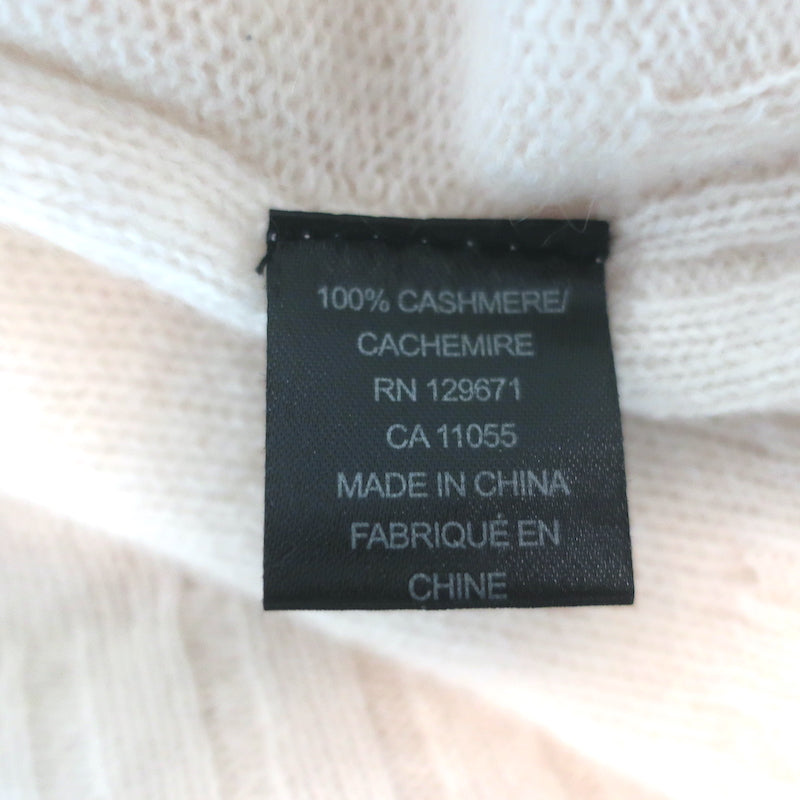 Rocky Barnes x 360 Rylee Cashmere V-Neck Sweater Cream Size Small
