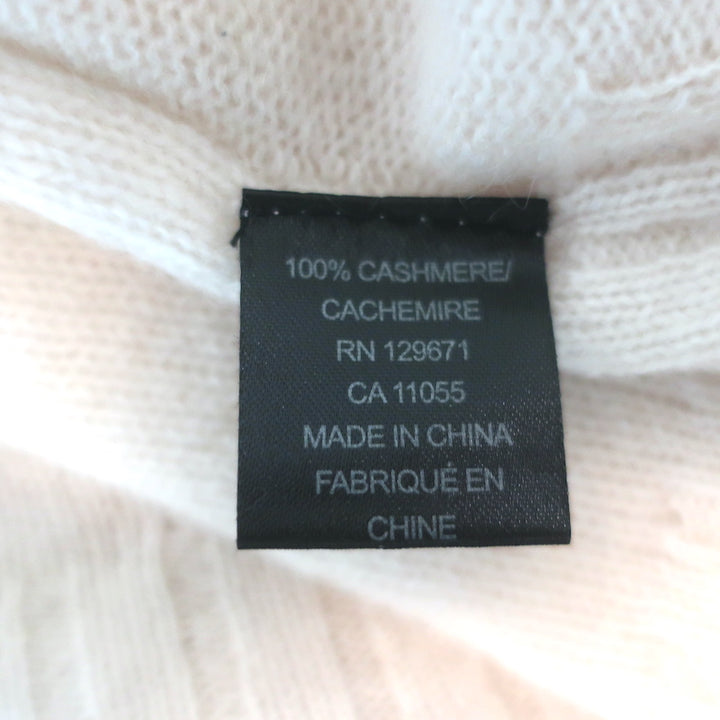 Rocky Barnes x 360 Rylee Cashmere V-Neck Sweater Cream Size Small