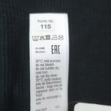 Hanro Woolen Lace V-Neck Top Fine Ribbed Wool-Silk Black Size Small NEW