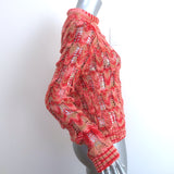 Missoni Crocheted Sweater Pink/Red Open Knit Size 42