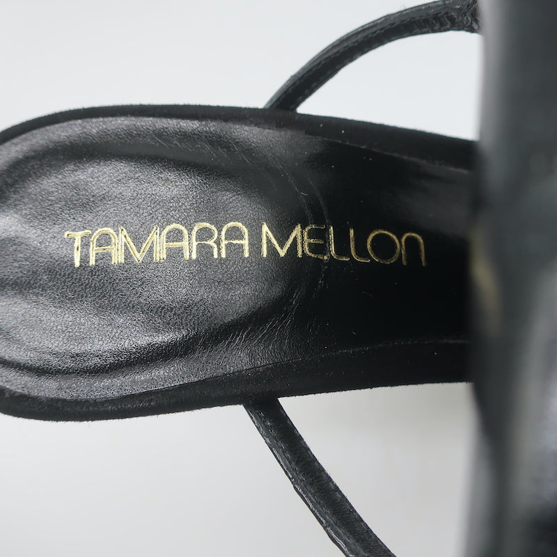 Tamara Mellon Sandals Trouble Maker Leopard Print Pony Hair Size 37.5