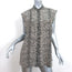 Saint Laurent Sleeveless Button Up Blouse Leopard Print Silk Size 36
