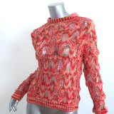 Missoni Crocheted Sweater Pink/Red Open Knit Size 42