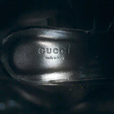 Gucci GG Marmont Combat Boots Black Leather Size 36 Lace-Up Ankle Boots