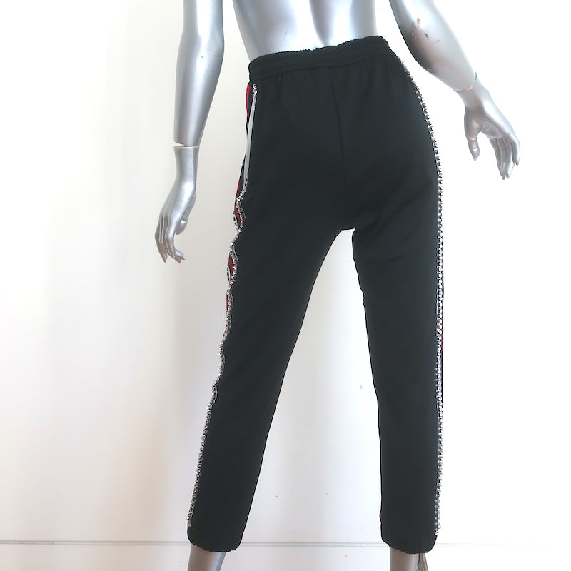 Gucci Swarovski Crystal-Embellished Tracksuit Black Tech Jersey Size Medium