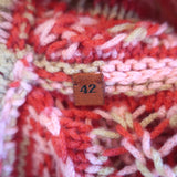 Missoni Crocheted Sweater Pink/Red Open Knit Size 42