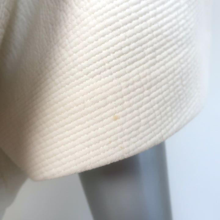 LE17SEPTEMBRE Gathered Cotton Cloque Midi Dress Ivory Size 38