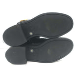 Gucci GG Marmont Combat Boots Black Leather Size 36 Lace-Up Ankle Boots