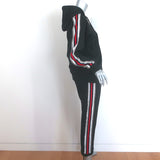Gucci Swarovski Crystal-Embellished Tracksuit Black Tech Jersey Size Medium