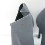 Balenciaga Stretch Open Toe Booties Gray Size 37.5 High Heel Ankle Boots