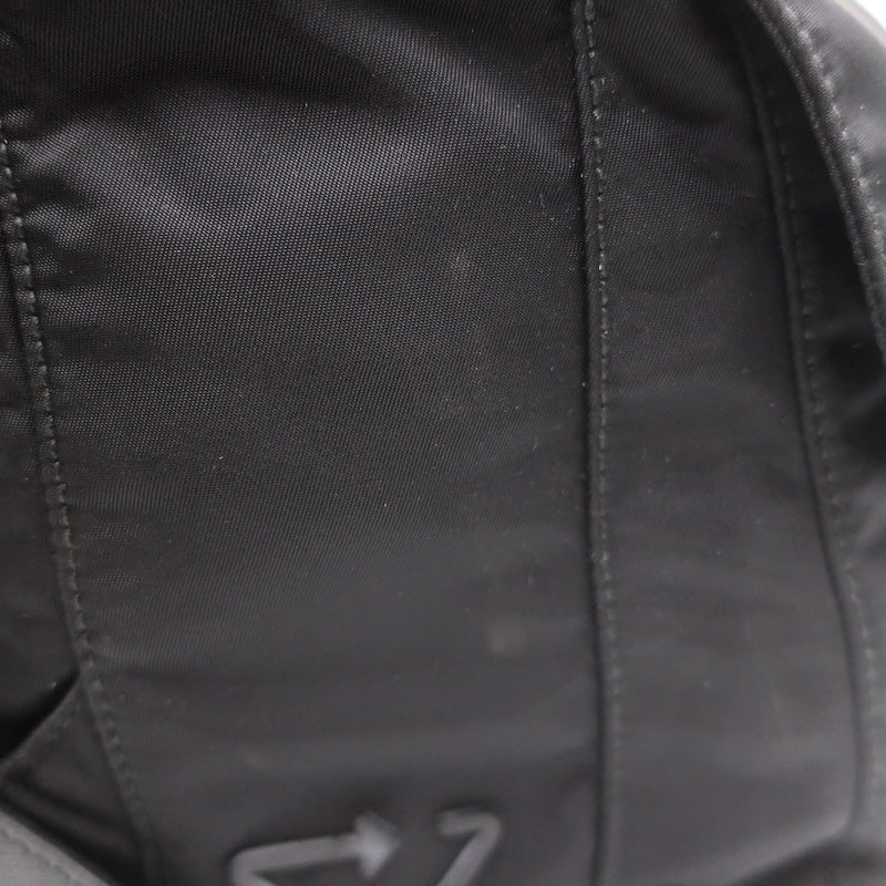 Prada Medium Re-Nylon Saffiano Leather-Trim Backpack Black