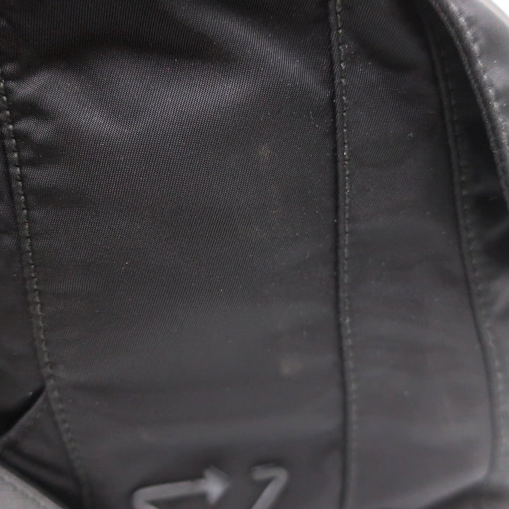 Prada Medium Re-Nylon Saffiano Leather-Trim Backpack Black