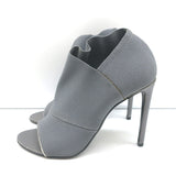 Balenciaga Stretch Open Toe Booties Gray Size 37.5 High Heel Ankle Boots