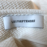 LE17SEPTEMBRE Gathered Cotton Cloque Midi Dress Ivory Size 38