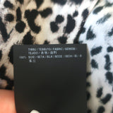 Saint Laurent Sleeveless Button Up Blouse Leopard Print Silk Size 36