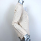 White + Warren Cashmere Cable Knit Sweater Cream Size Medium