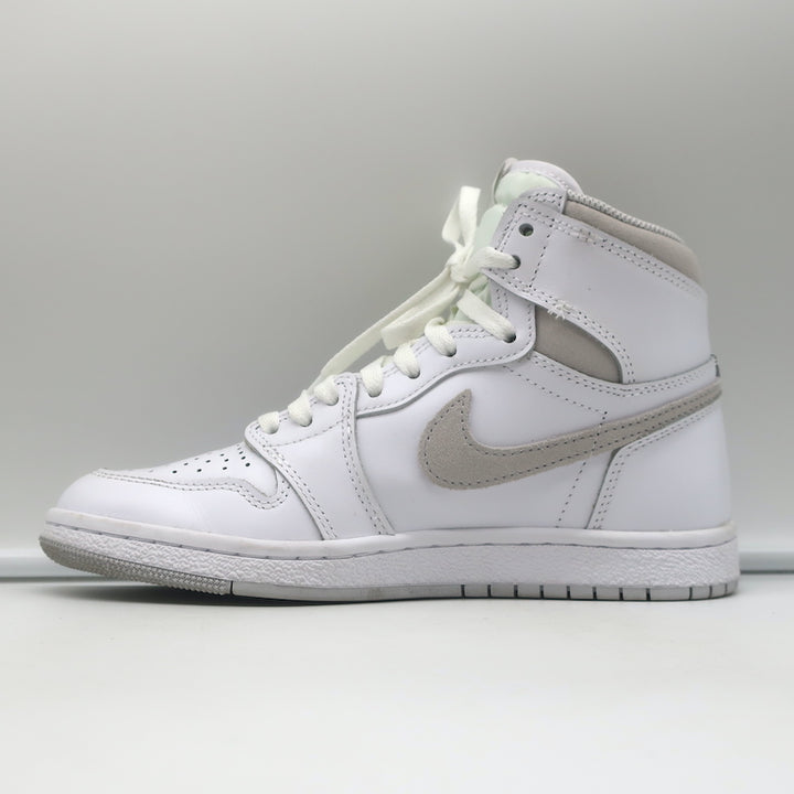 Nike Air Jordan 1 Retro High 85 Sneakers White/Neutral Grey Size 5.5 BQ4422 100