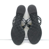 Chanel Jelly Camellia Thong Sandals Black Size 39 Flat Flip Flops