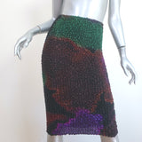 Dries Van Noten Matching Top & Skirt Set Multicolor Smocked Silk Size Small NEW