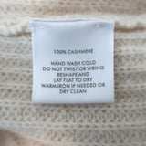 White + Warren Cashmere Cable Knit Sweater Cream Size Medium