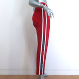 Gucci Sylvie Striped Leggings Red Technical Jersey Size Large Skinny Pants