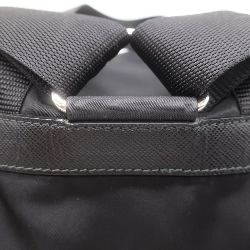 Prada Medium Re-Nylon Saffiano Leather-Trim Backpack Black
