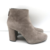 Prada Ankle Boots Taupe Suede Size 37 Hidden Platform Booties