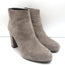 Prada Ankle Boots Taupe Suede Size 37 Hidden Platform Booties