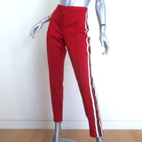 Gucci Sylvie Striped Leggings Red Technical Jersey Size Large Skinny Pants