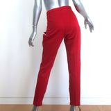 Gucci Sylvie Striped Leggings Red Technical Jersey Size Large Skinny Pants