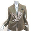 Brunello Cucinelli Metallic Leather Blazer Gold Size 42 One-Button Jacket