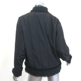 MM6 Maison Margiela Ruffled Lace-Trim Bomber Jacket Black Size 38