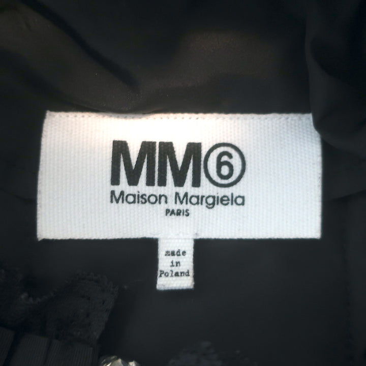 MM6 Maison Margiela Ruffled Lace-Trim Bomber Jacket Black Size 38