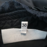 MM6 Maison Margiela Ruffled Lace-Trim Bomber Jacket Black Size 38