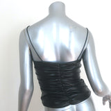 7 For All Mankind Ruched Faux Leather Cami Black Size Extra Small NEW