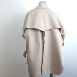 Max Mara Pernice Trench Coat Cape Beige Cotton One Size